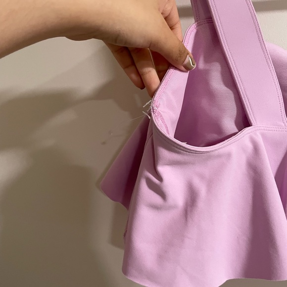 NWOT Free People Movement Lilac Ruffle Sports Bra Size Large - Picture 6 of 7